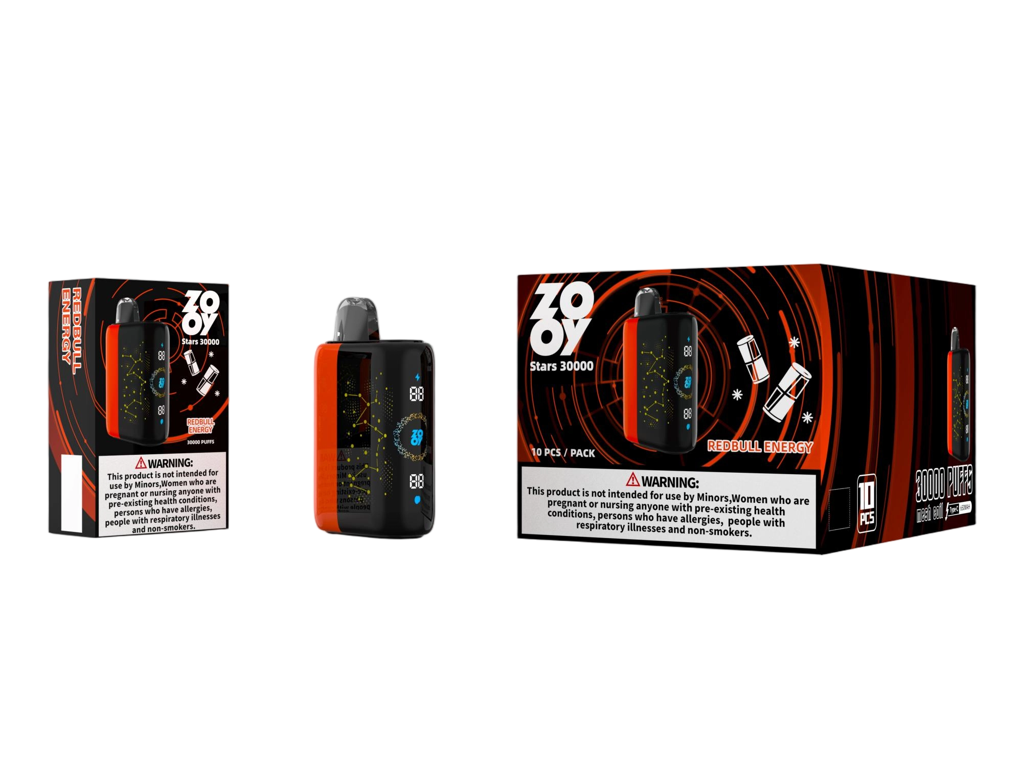 ZOOY STARS 30000 – Red Bull Energy packaging