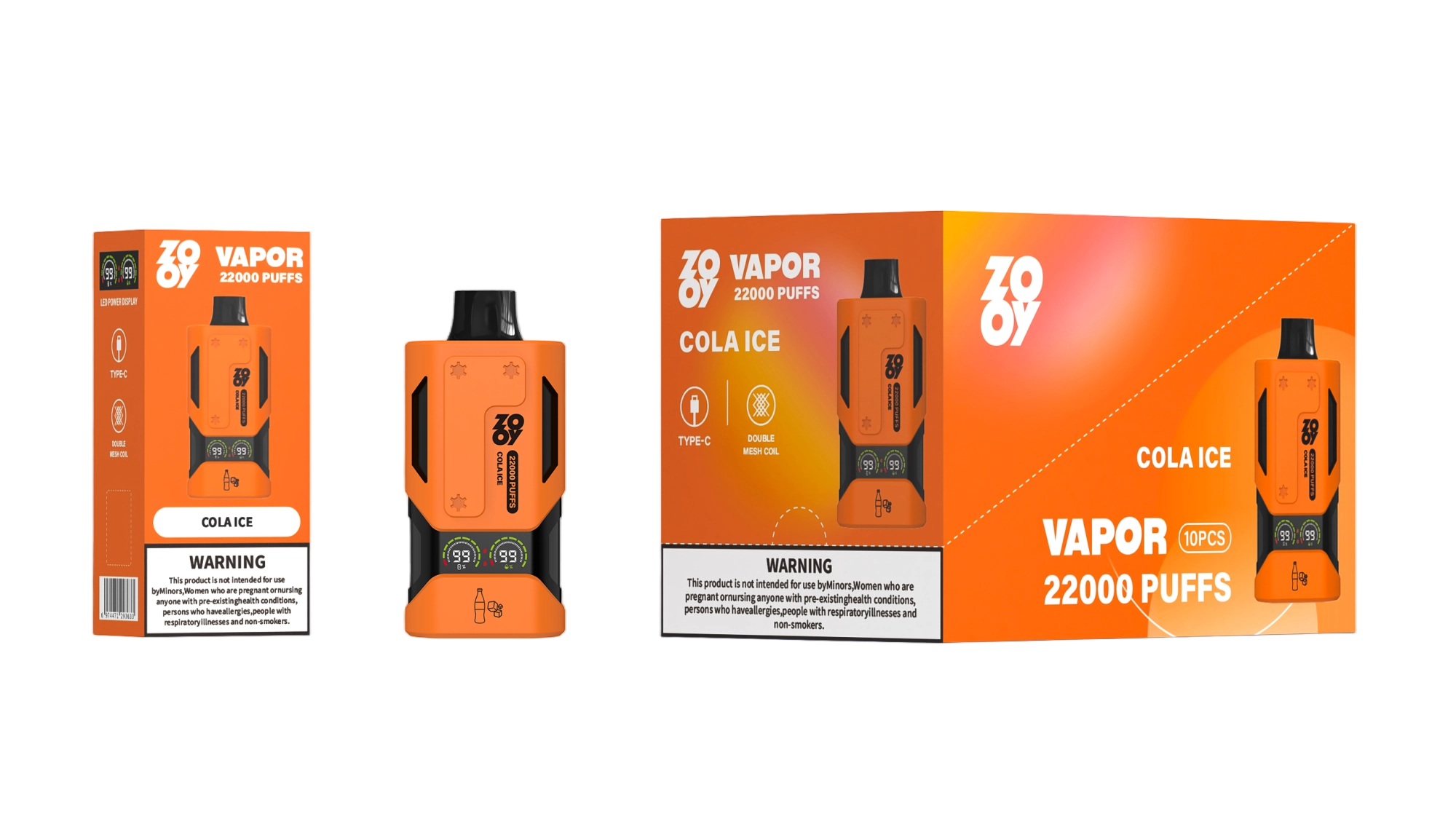 ZOOY VAPOR 22000 – Cola Ice packaging