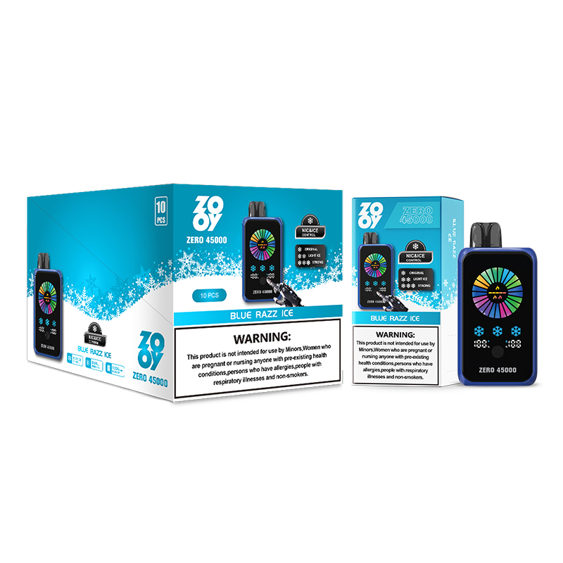 ZOOY ZERO 45K — Blue Razz Ice packaging