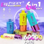 Fizzy Max III 60000 — 6 in 1 Disposable Vape, Up to 60,000 Puffs