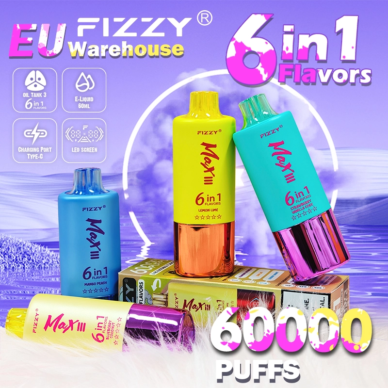Fizzy Max III 60000 — 6 in 1 Disposable Vape, Up to 60,000 Puffs