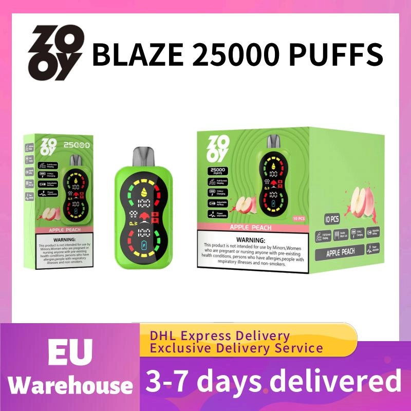 ZOOY BLAZE 25000 – Apple Peach packaging