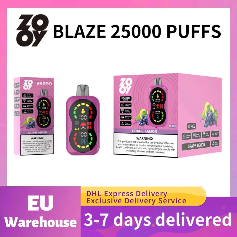 ZOOY BLAZE 25000 – Grape Lemon packaging