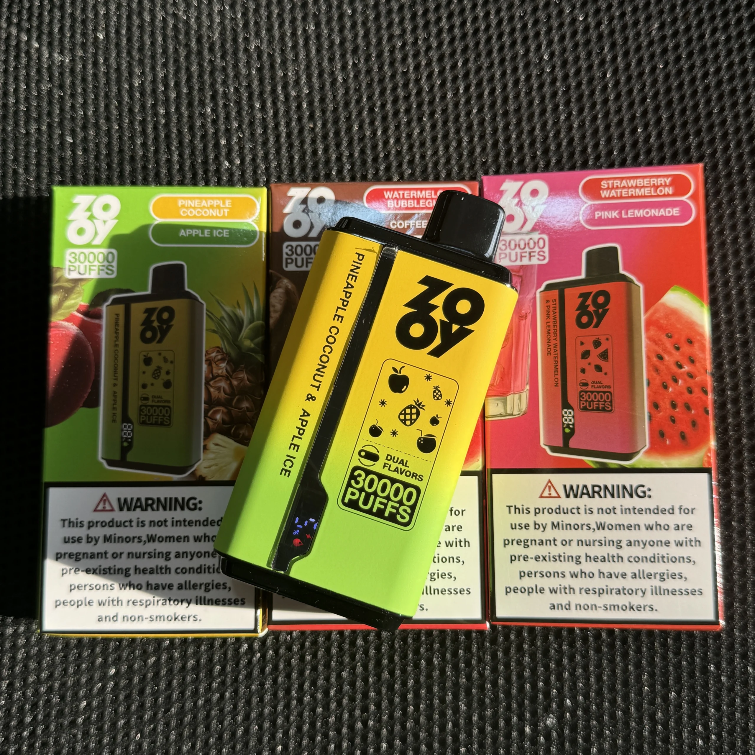 ZOOY TWINS 30000 Dual Flavor Disposable Vape with Smart Display and Type-C Rechargeable Battery