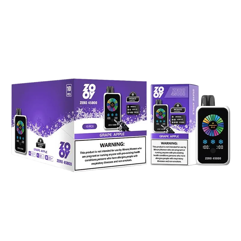 ZOOY ZERO 45000 – Grape Apple packaging