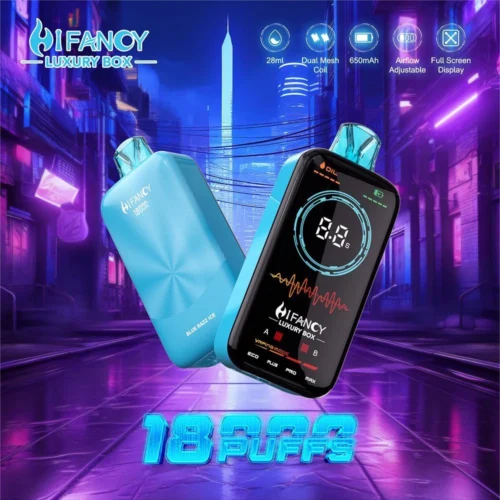 HIFANCY LUXURY BOX 18K — 18,000 Puffs Full Screen Dual Mesh Disposable Vape