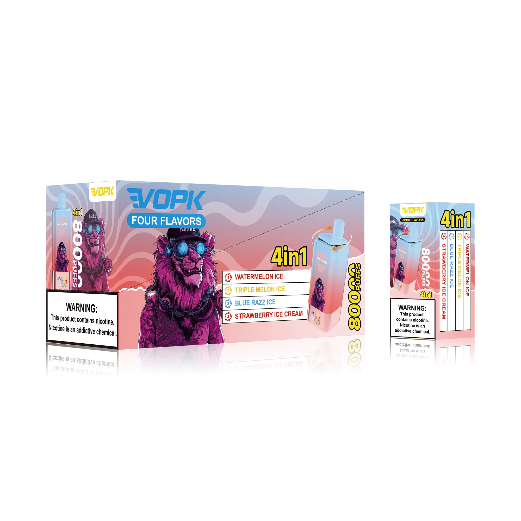 VOPK-Four-Flavors-80000puffs-Set01-Watermelon-Ice-Triple-Melon-Ice-Blue-Razz-Ice-Strawberry-Ice-Cream-wholesale-packaging