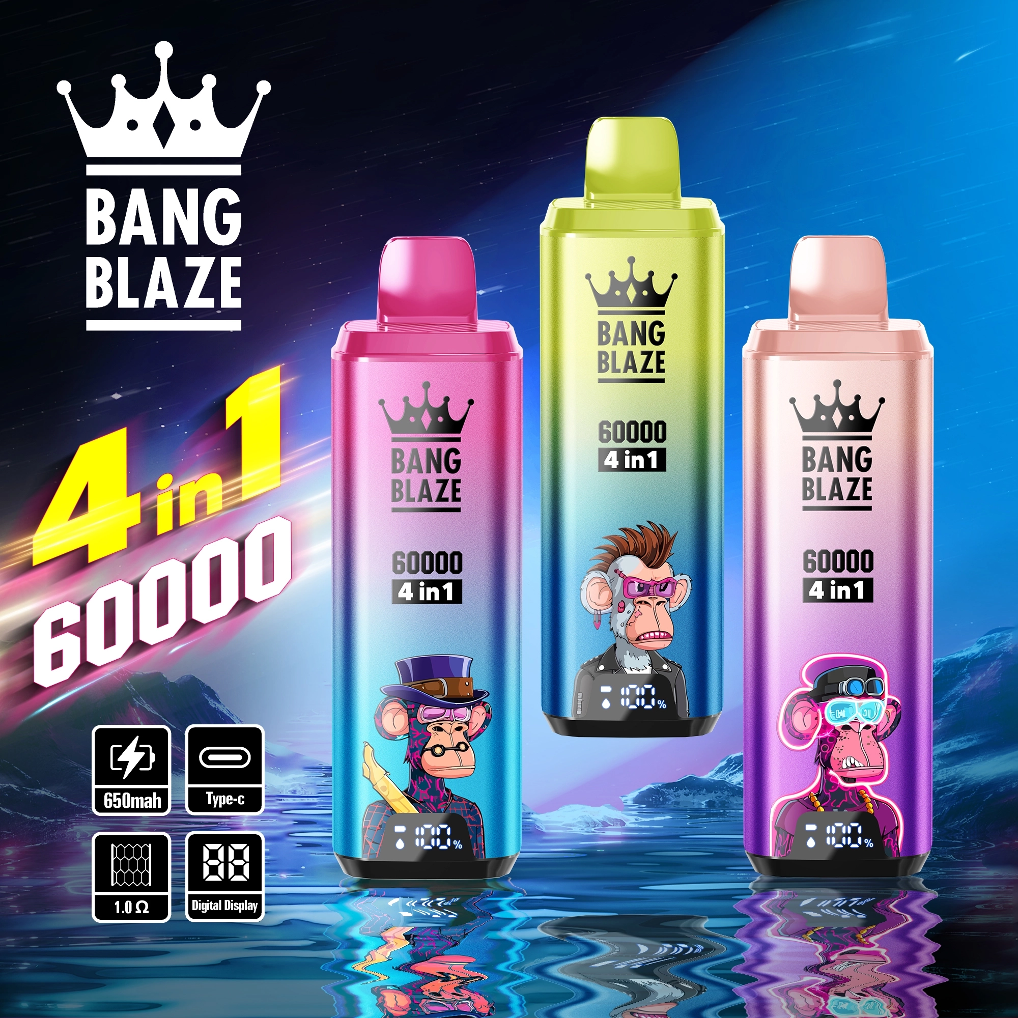Bang King 60K — 4 in 1 Disposable Vape 60000 Puffs | Bang Wholesale EU