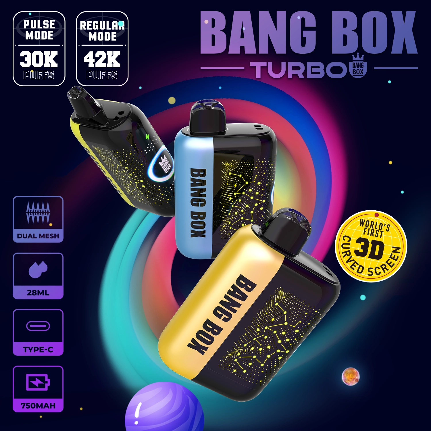 BANGBOX 42000 Puff Disposable Vape | Dual Mesh, Screen Display | Wholesale
