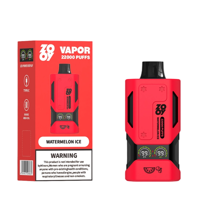 zooy-22000-watermelon-ice-retail-packaging ZOOY VAPOR 22000 – 22,000 Puffs Dual Mesh Smart Screen Vape
