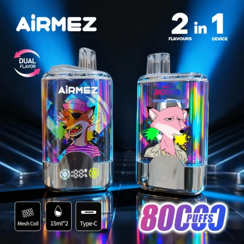 Airmez FOX 2 IN 1 80K Disposable Vape | Dual Flavor Switch & Dual Mesh