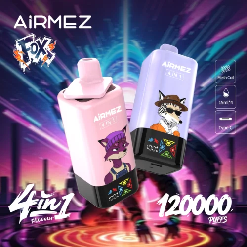 Airmez FOX 4 IN 1 120K Disposable Vape | 4 Separate Tanks & 4 Flavors