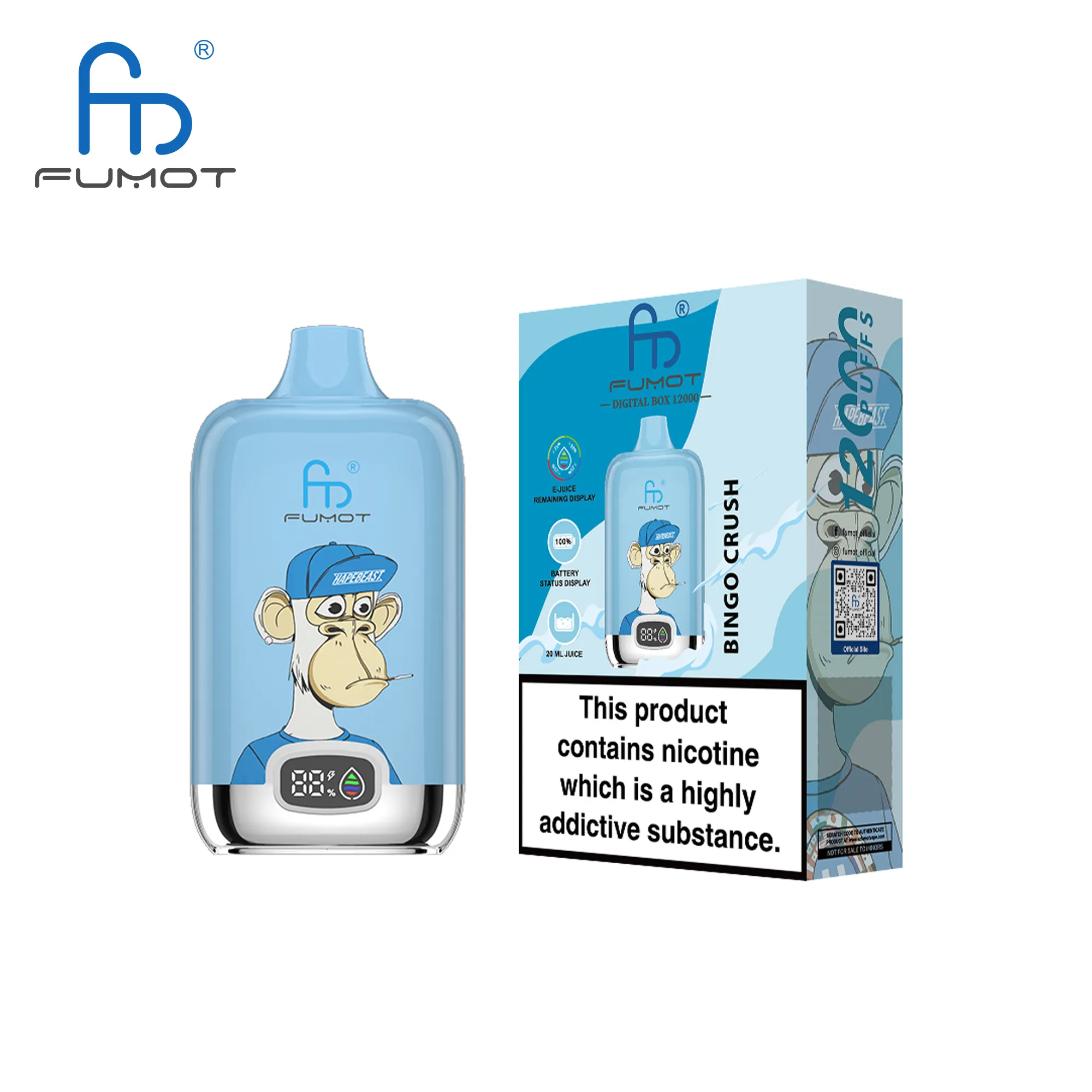 Fumot Digital Box 12K Bingo Crush Retail packaging - vaporeur